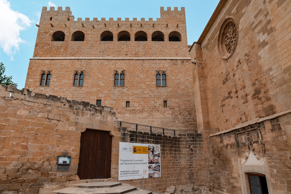 Castle walls in Valderrobres, Aragon.