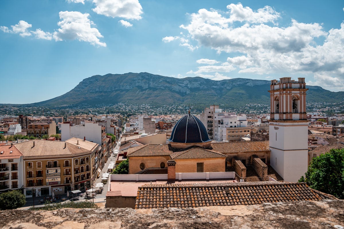 Panoramic views of the Denia from castle.