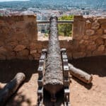 Historic cannon on the Denia fortress.