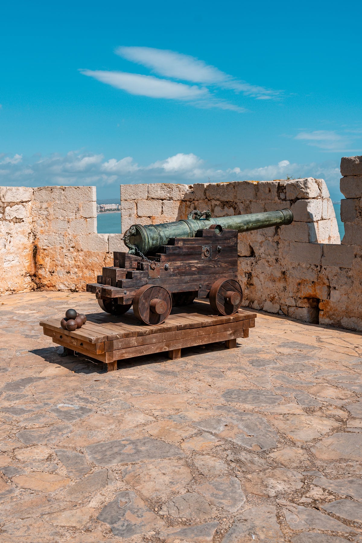 Cannon at Peniscola Castle.