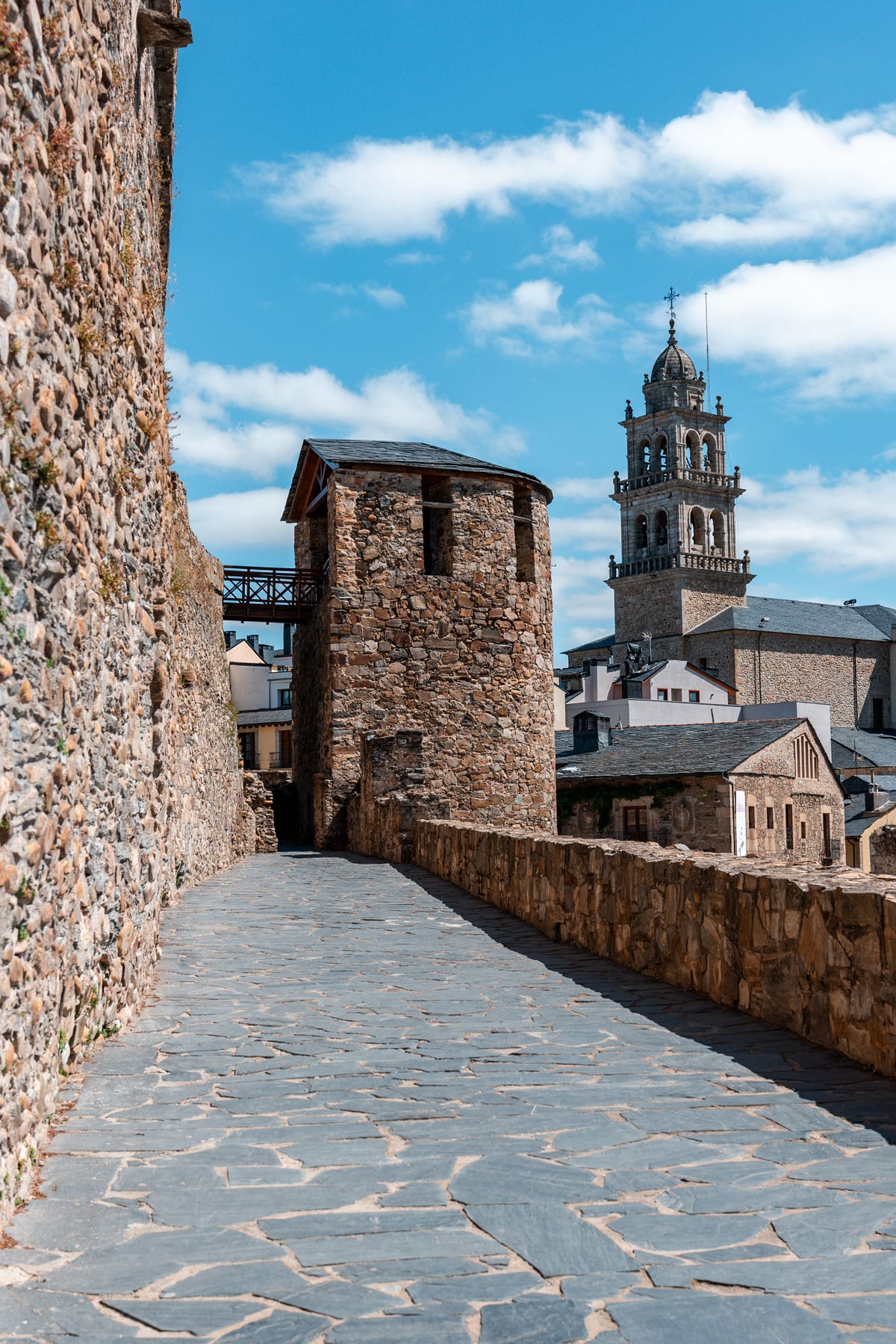 Medieval castle walls and Basilica of Our Lady of the Encina.