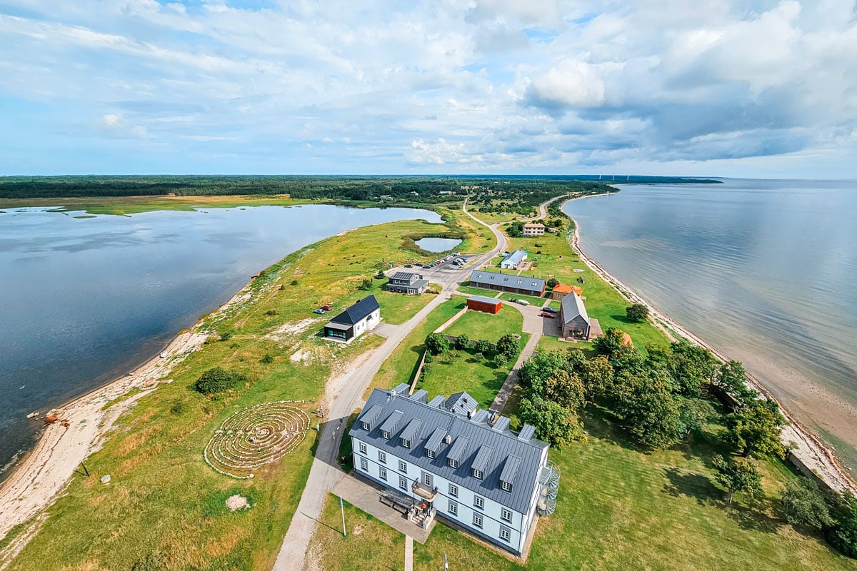 Spectacular view to Saaremaa from Sõrve Lighthouse.