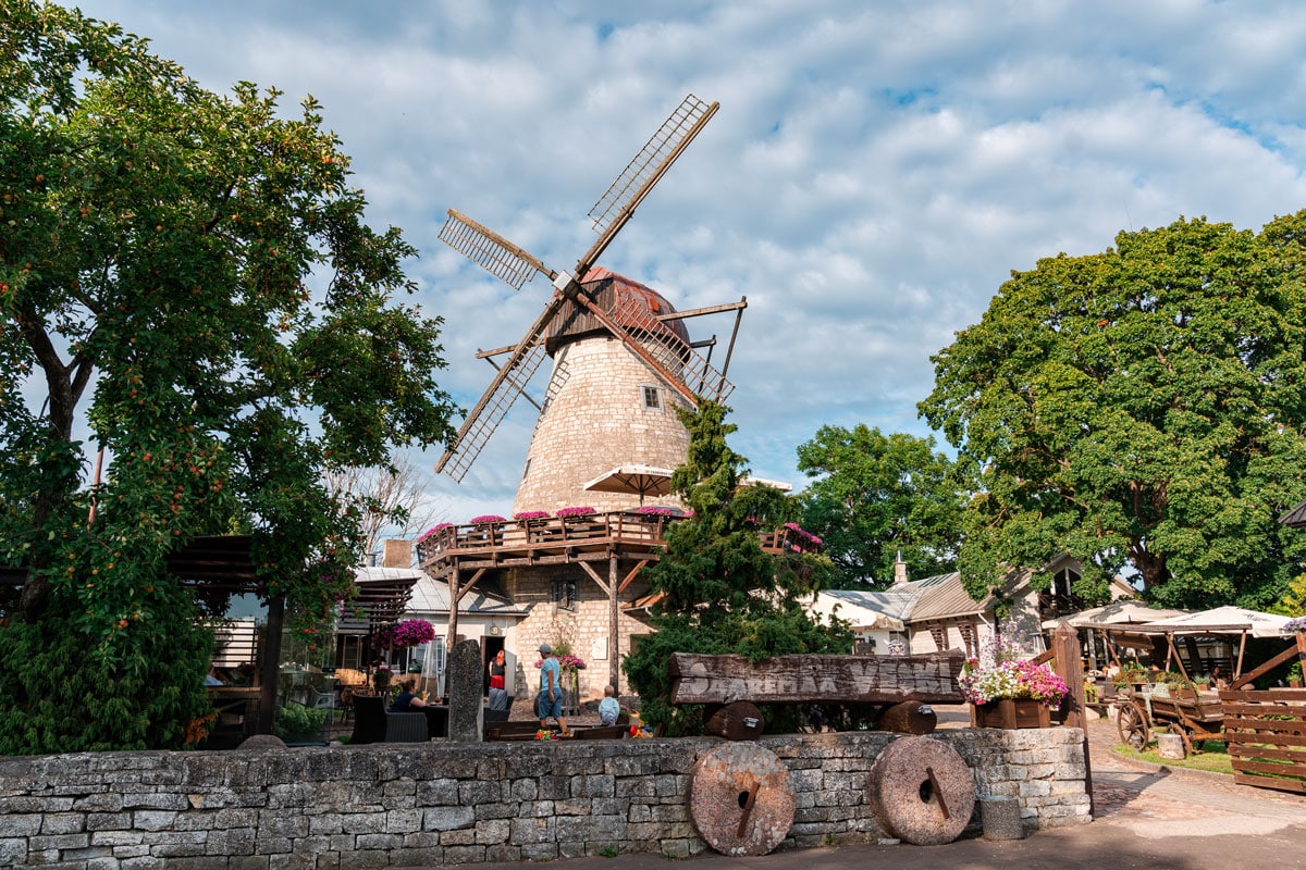 Historical Saaremaa Windmill restaurant.