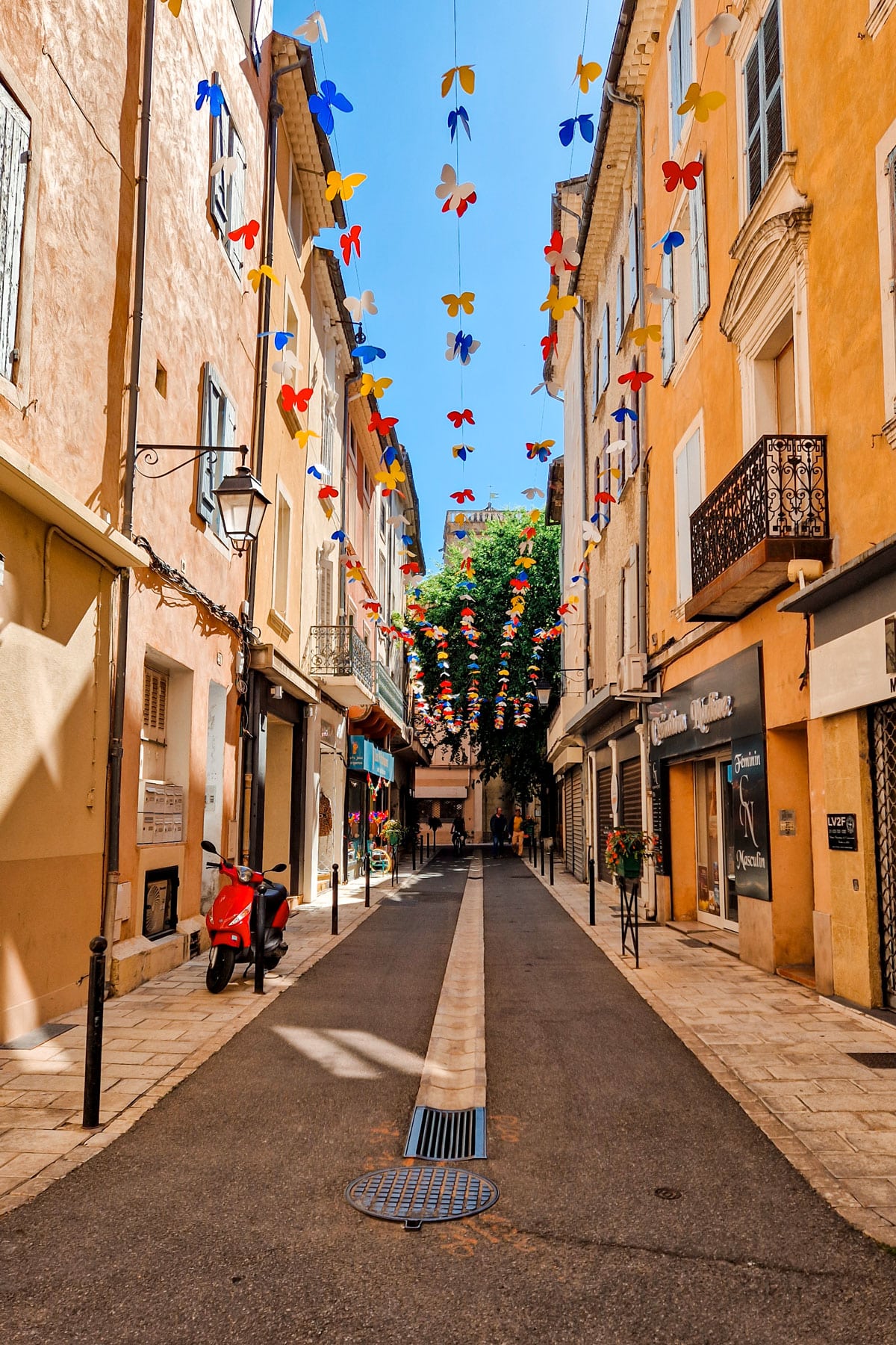 Old town street in Orange, Provence.
